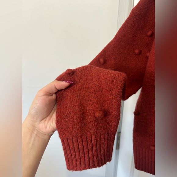 Madewell Bobble Colburne Cardigan Coziest Yarn size M chic 90s cottagecore boho - Picture 6 of 12